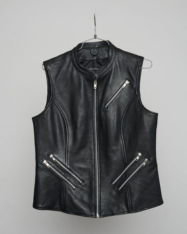 Leather Moto Vest