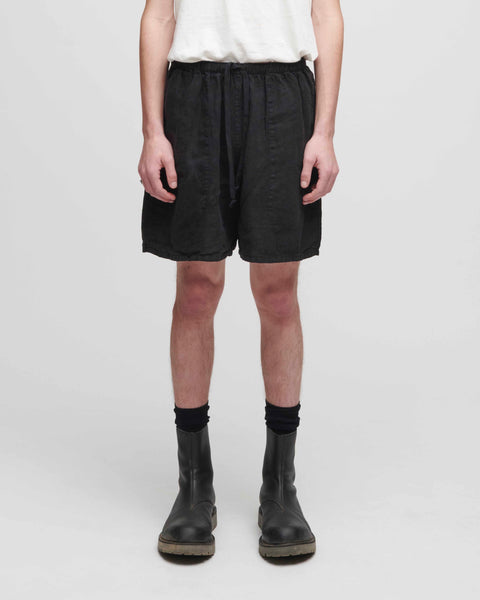 Black Linen Shorts