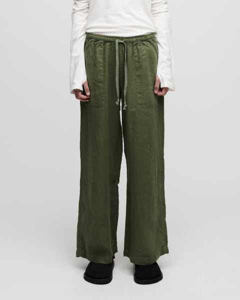 Green Linen Pants