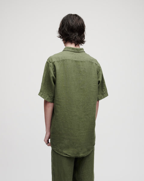 Green Linen Shirt (WAREHOUSE)