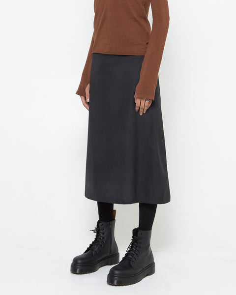 Black Waxed Poplin Skirt – STAATSBALLETT
