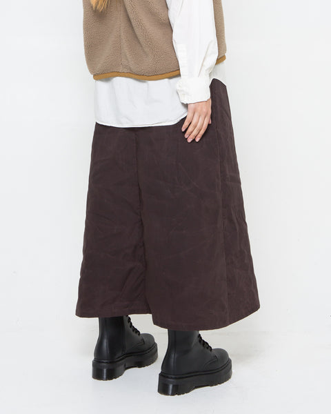 Brown Waxed Poplin Skirt