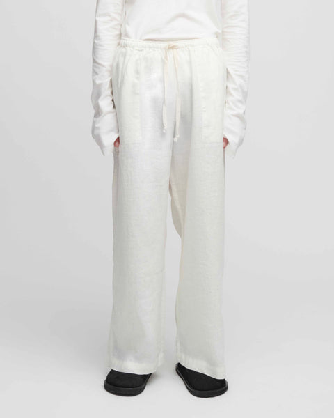 White Linen Pants (WAREHOUSE)